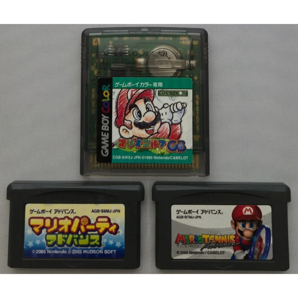 Mario Golf Tennis & Party Advance Game Bundle - GBC GBA Handheld - Japan Import